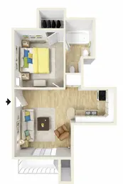 1 Bed 1 Bath