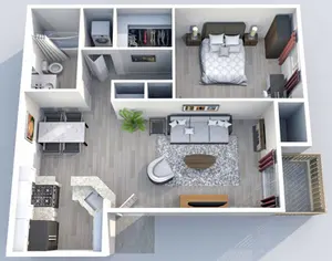 1 Bedroom 1 Bathroom