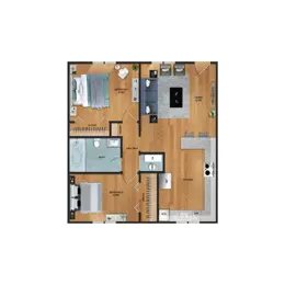 Two bed/1 bath apartment