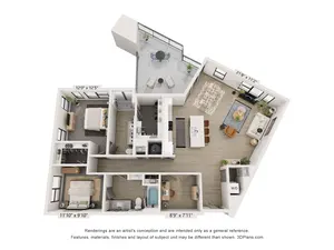 B6 (2 Bed+Den)