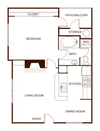 1 bedroom; 1 bathroom