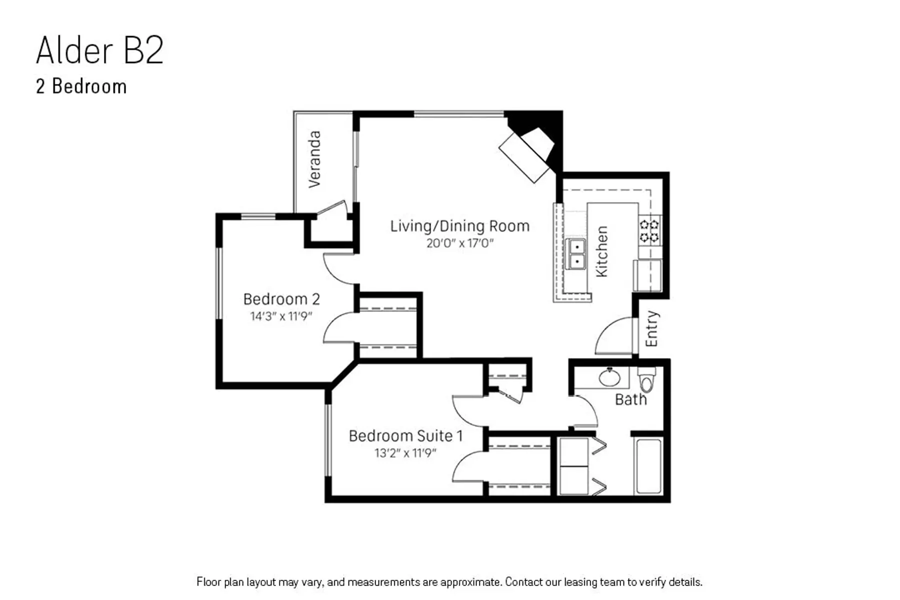 2 Bedroom Alder B2 2 Bedroom Alder B2