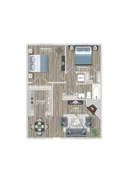 B2 | 2 Bed | 1 Bath | Premium