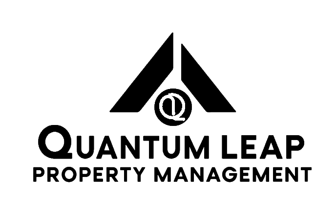 Quantum Leap Property Management Logo Logo of Quantum Leap Property Management featuring a stylized triangular design and the company's name underneath.