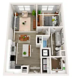 A2 | 1 Bed | 1 Bath | Classic