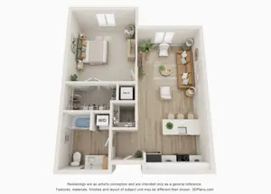 1 Bed, 1 Bath