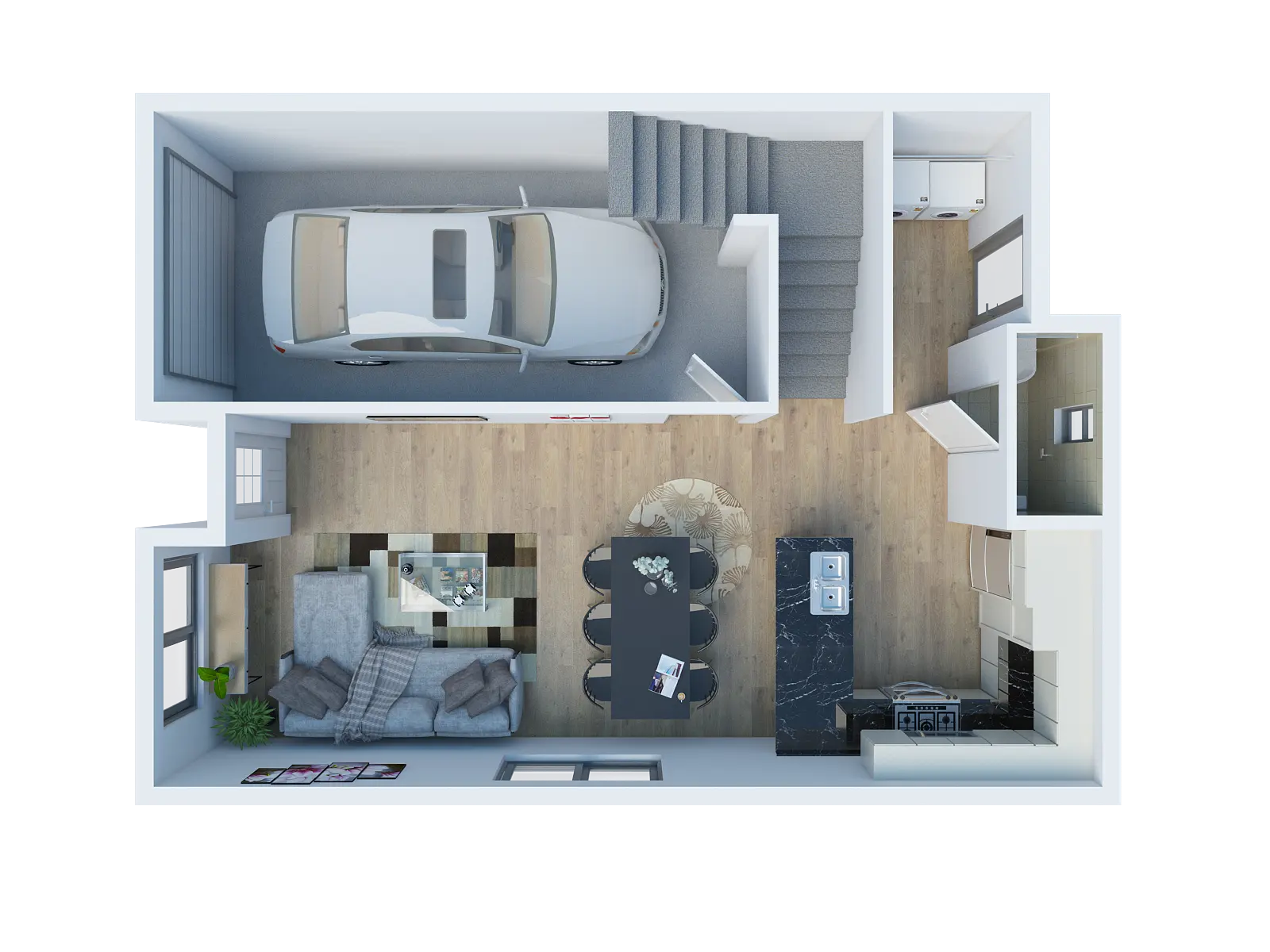 2 bedroom 2 bathroom floor plan at San Mateo Townhomes in Phoenix AZ 2.png