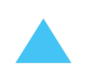 A solid blue triangle shape