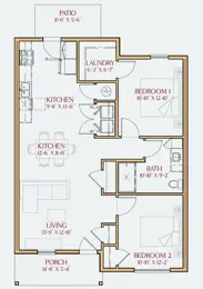 2 Bedroom 1 Bathroom 2 Bedroom 1 Bathroom