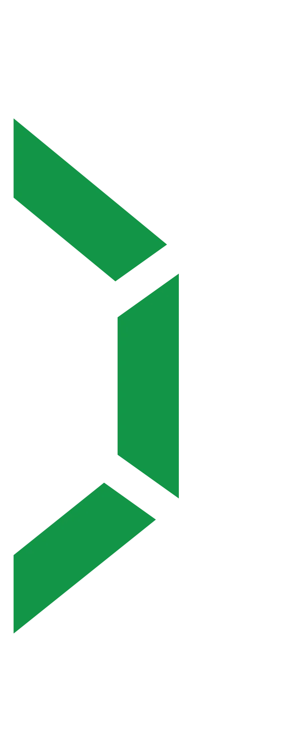 Green Geometric Logo A simple green geometric logo featuring angular shapes on a green background.