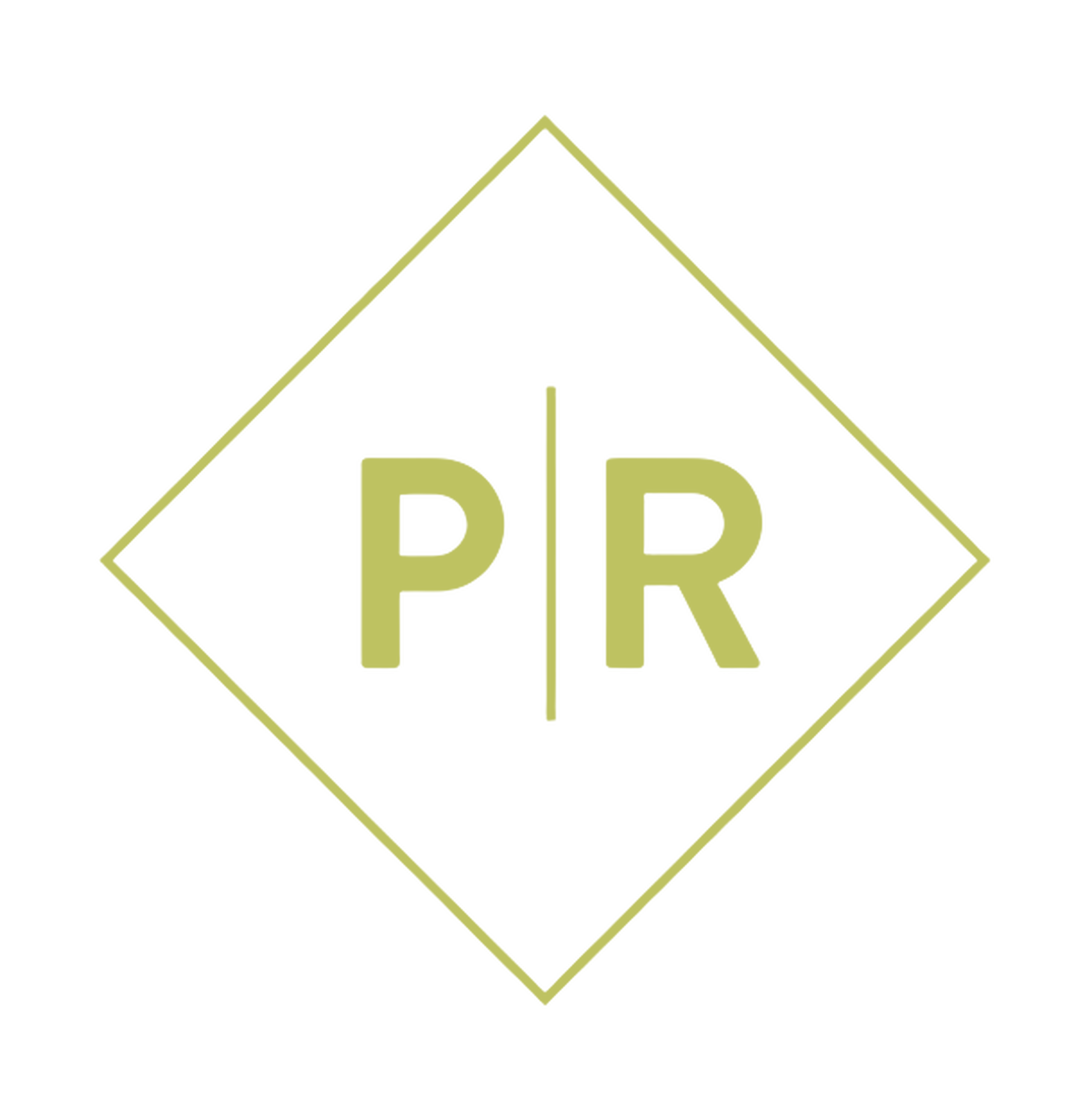 P&R Logo Logo featuring the letters P and R separated by a vertical line inside a diamond shape.