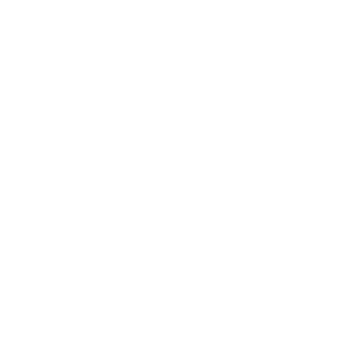 A minimalist flower-like logo design made up of four petal shapes arranged in a cross pattern, all in white on a green background.