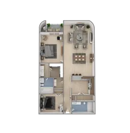 2 Bedroom, 2 Bathroom