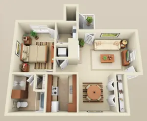 Remodel 1/1 713 SQ FT