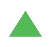 Green Triangle Shape A solid green equilateral triangle on a plain background.