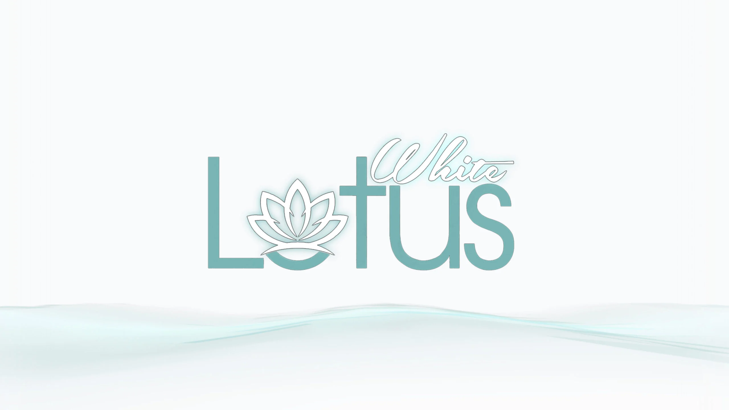 Logo of 'White Lotus' featuring stylized text and a lotus flower graphic