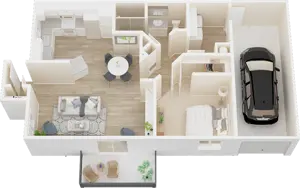 1 Bedroom, 1 Bathroom