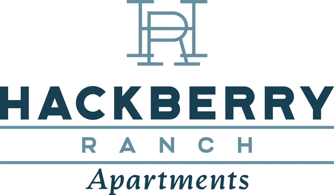 Logo for Hackberry Ranch Apartments, featuring stylized letters 'H' and 'R' with the name 'Hackberry Ranch Apartments'