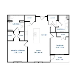 2 BR/2 BA