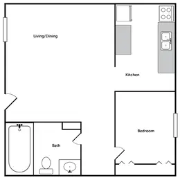 1 bedroom 1 bath