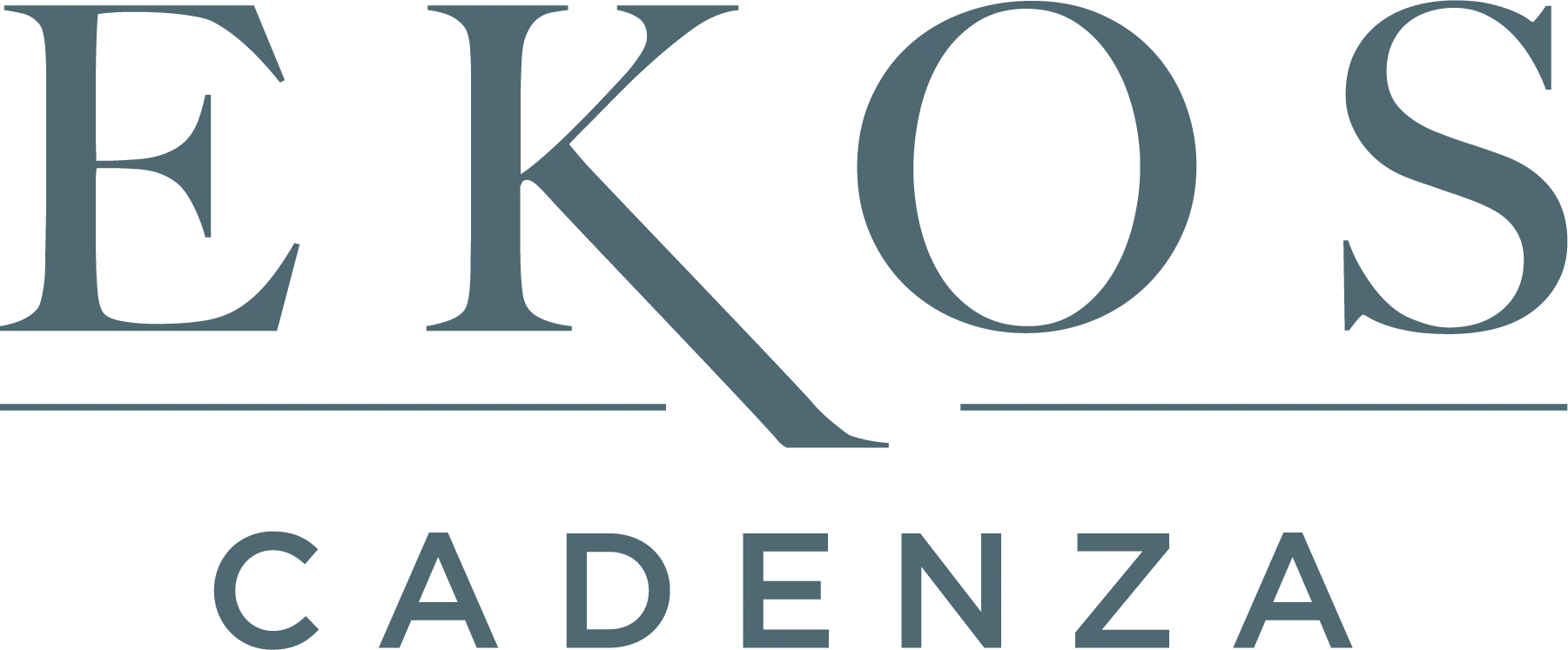 Logo of EKOS Cadenza featuring stylized text.