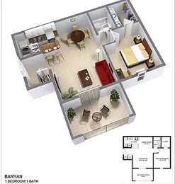 Banyan | 1 Bed | 1 Bath | Standard