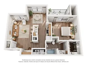A1 | 1 Bed | 1 Bath