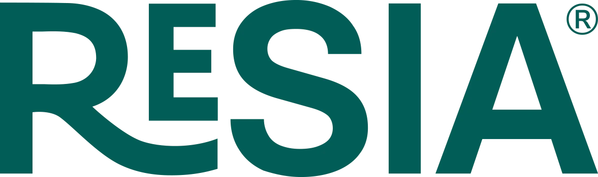 RESIA Brand Logo Logo of RESIA, featuring the brand name in capital letters with a stylized letter 'R'