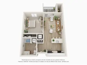 1 Bed, 1 Bath