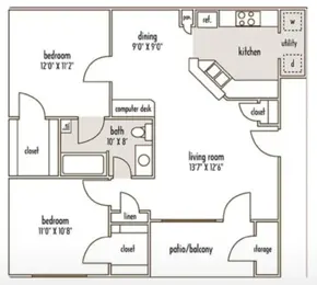 2 Bedroom 1 Bathroom