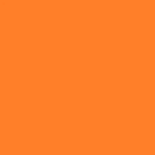 A solid orange background with no other elements present.