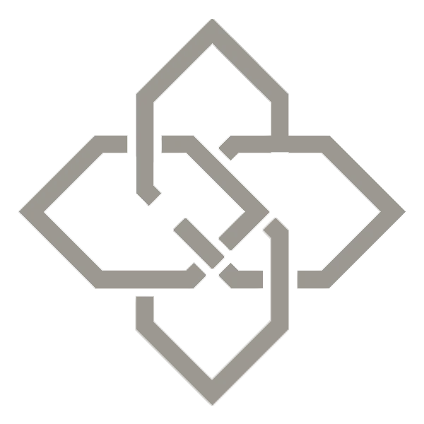Abstract Interlocking Design An abstract design featuring interconnecting shapes forming a symmetrical pattern.