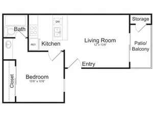 1Bedroom,1Bathroom