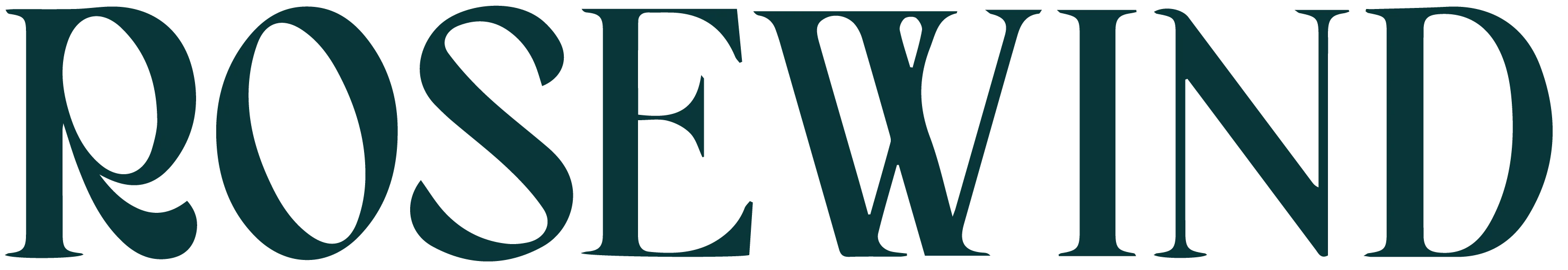 Rosewind Logo Logo of Rosewind with elegant typography in dark green color