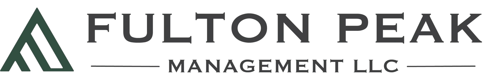 Logo of Fulton Peak Management LLC featuring a stylized mountain peak graphic.