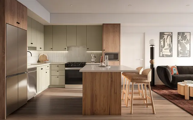 Dark Designer Finish Kitchen - The Daphne