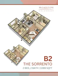 2 Bed | 2 Bath | 1099 SQFT