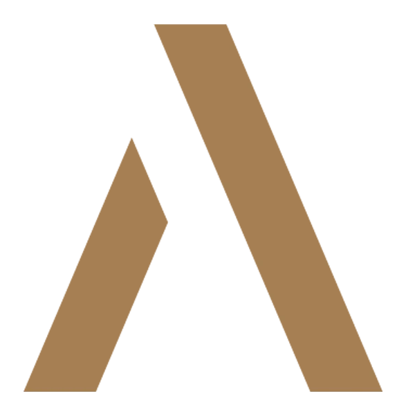 Abstract Logo Design A minimalist design featuring two diagonal shapes in orange tones, suggesting movement or progression.