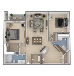 2 Bedroom, 2 Bathroom