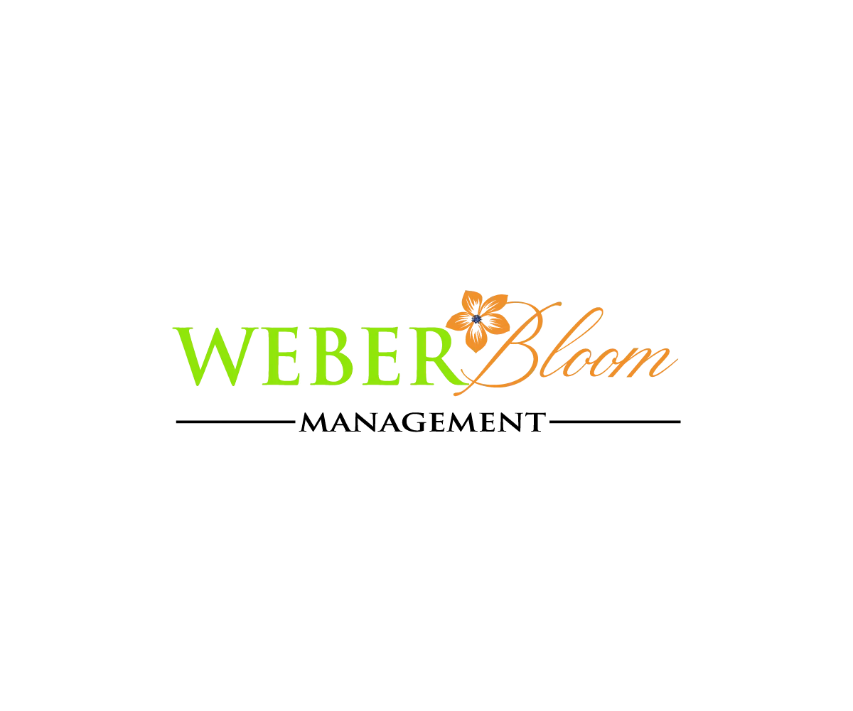 Logo featuring the text 'WEBER' in green, 'Bloom' in orange with a flower icon, and 'MANAGEMENT' in black below.