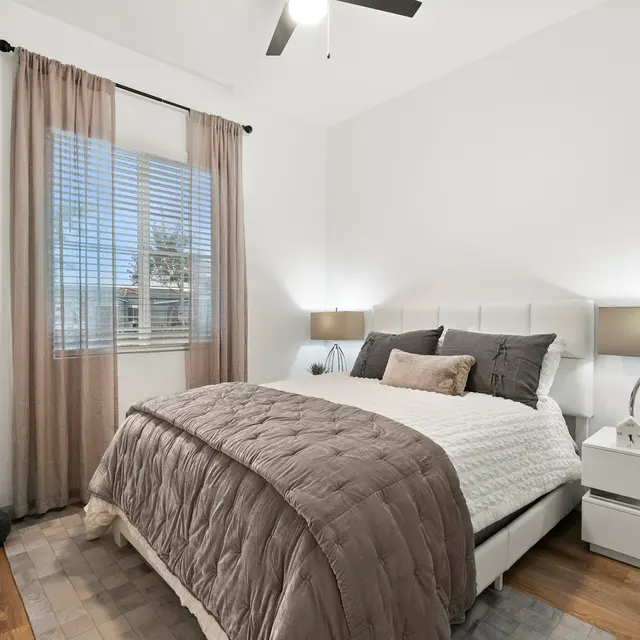 Comfortable bedroom with modern finishes at The Farmhouse on Estrella