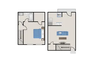 1 bdrm Townhome