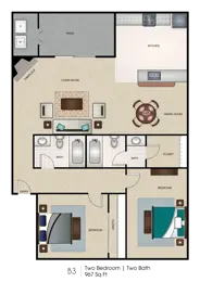 Two bedroom/Two bath