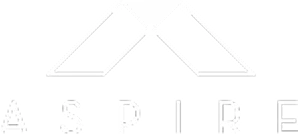 Aspire Brand Logo Logo of Aspire featuring mountain-like shapes above the word 'ASPIRE' in a bold font.