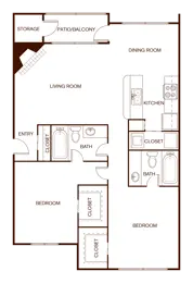 2 bedroom; 2 bedroom