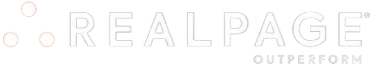 Logo of RealPage alongside the word 'OUTPERFORM'
