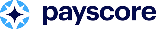 Payscore logo featuring a blue star design and the word 'payscore' in dark blue text.