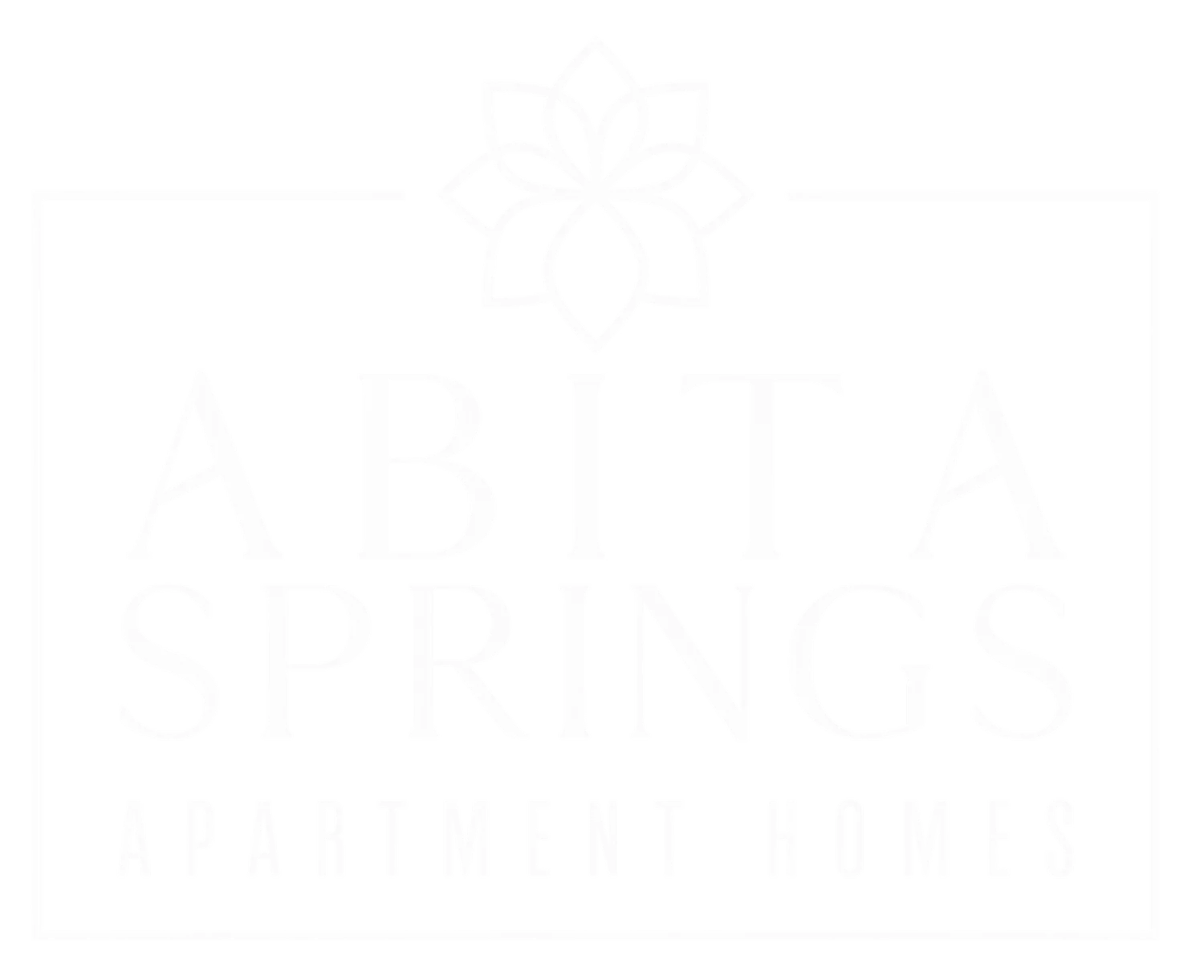 Logo for Abita Springs Apartment Homes featuring stylized text and a decorative element above the name.