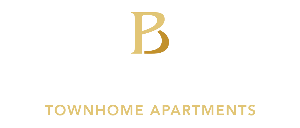 Logo for Brentlinger Park Townhome Apartments featuring an elegant design with the letter 'B' and text below.