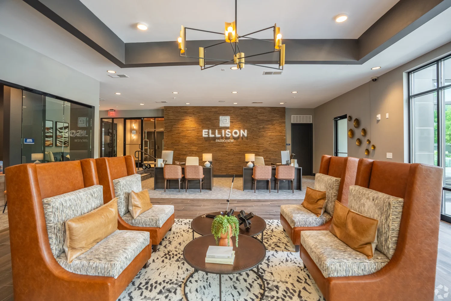 A modern lobby with stylish seating and a welcoming atmosphere.